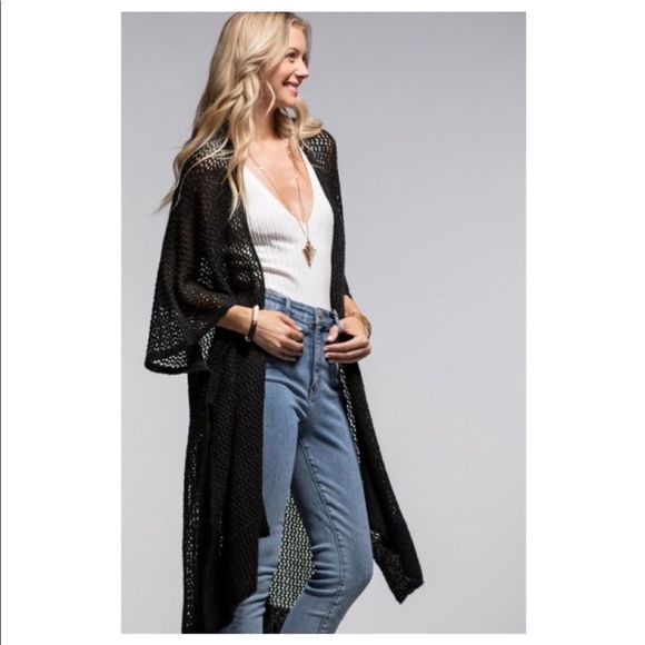 Black open sleeved Kimomo - Ruggine Brand 🍁 - Picture 4 of 5